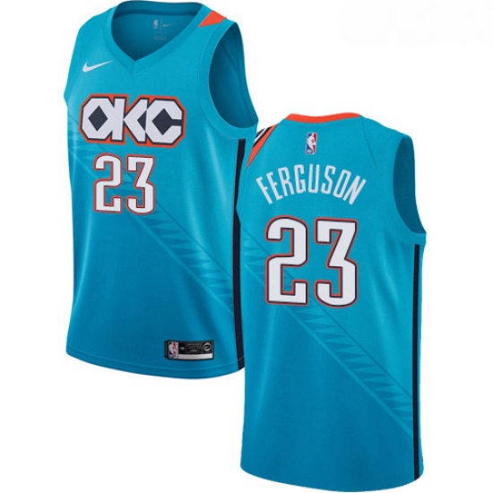 Womens Nike Oklahoma City Thunder 23 Terrance Ferguson Swingman Turquoise NBA Jersey City Edition