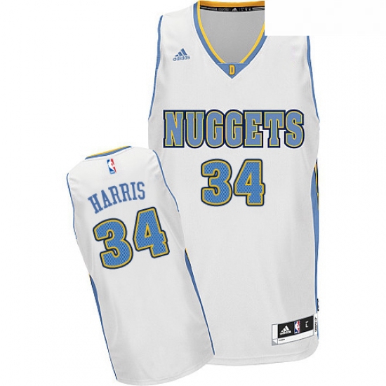 Youth Adidas Denver Nuggets 34 Devin Harris Swingman White Home NBA Jersey