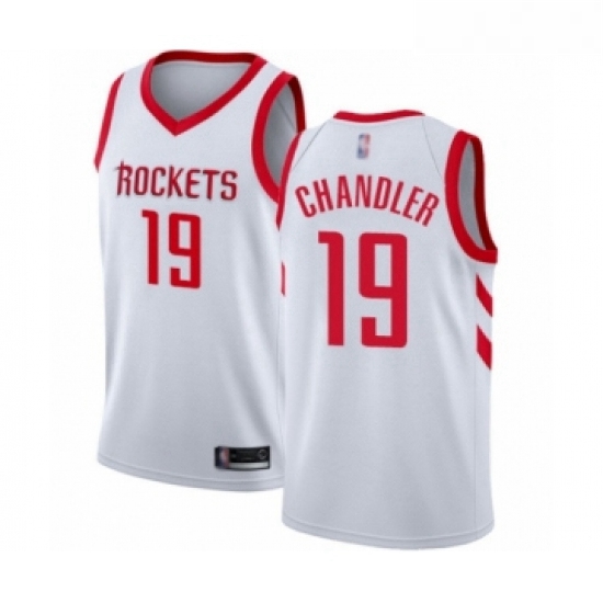 Youth Houston Rockets 19 Tyson Chandler Swingman White Basketball Jersey Association Edition