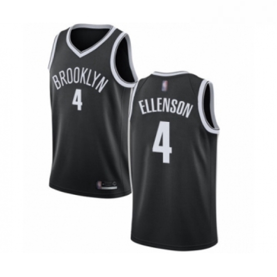 Youth Brooklyn Nets 4 Henry Ellenson Authentic Black Basketball Jersey Icon Edition