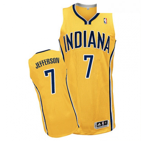 Youth Adidas Indiana Pacers 7 Al Jefferson Authentic Gold Altern