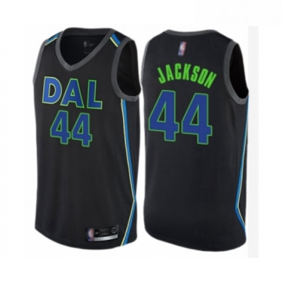 Youth Dallas Mavericks 44 Justin Jackson Swingman Black Basketball Jersey City Edition