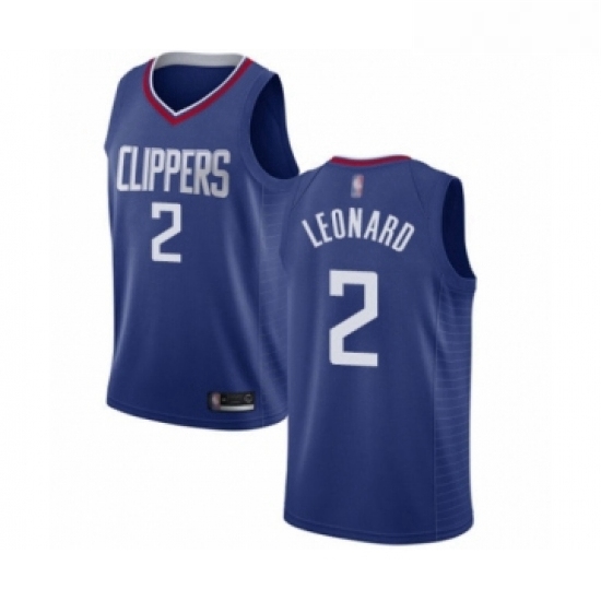 Youth Los Angeles Clippers 2 Kawhi Leonard Swingman Blue Basketball Jersey Icon Edition