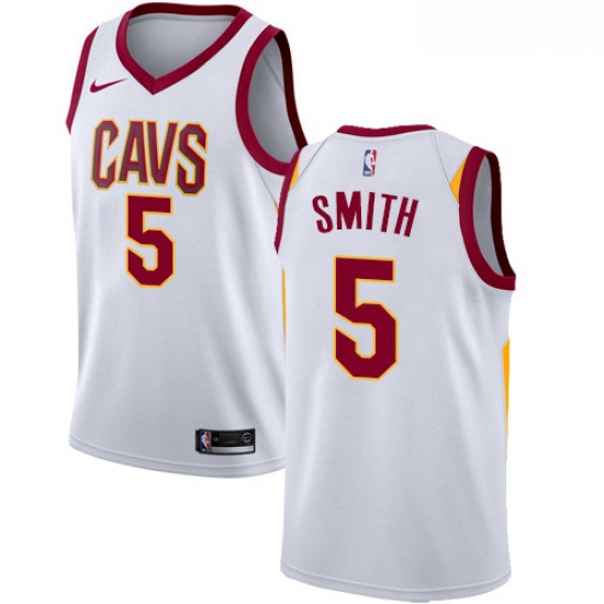 Youth Nike Cleveland Cavaliers 5 JR Smith Authentic White Home N