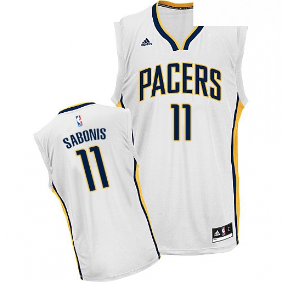 Youth Adidas Indiana Pacers 11 Domantas Sabonis Swingman White Home NBA Jersey