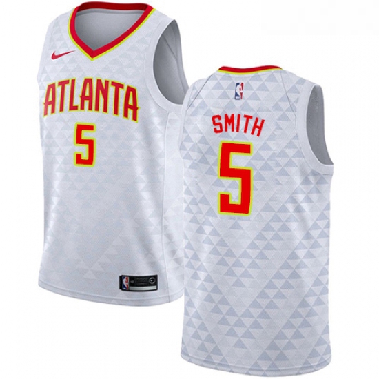 Youth Nike Atlanta Hawks 5 Josh Smith Authentic White NBA Jersey
