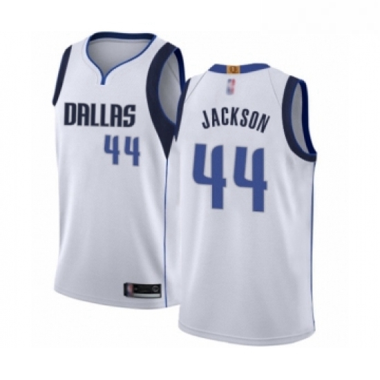 Youth Dallas Mavericks 44 Justin Jackson Swingman White Basketball Jersey Association Edition