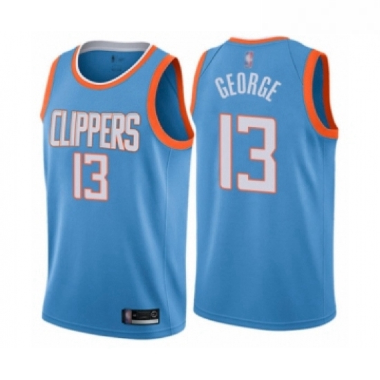 Youth Los Angeles Clippers 13 Paul George Swingman Blue Basketba