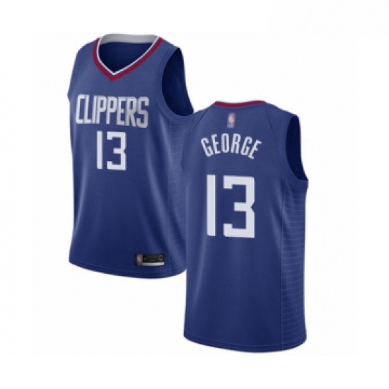 Youth Los Angeles Clippers 13 Paul George Swingman Blue Basketball Jersey Icon Edition