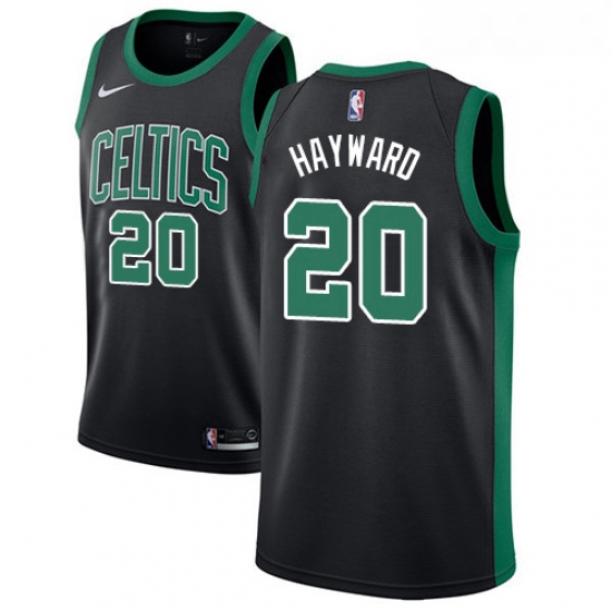 Youth Adidas Boston Celtics 20 Gordon Hayward Authentic Black NB