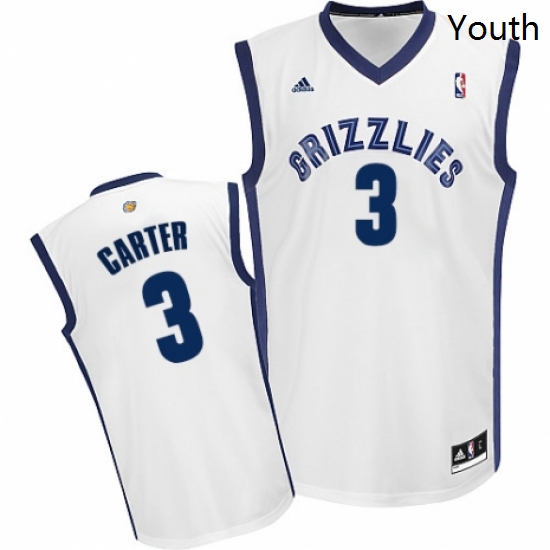 Youth Adidas Memphis Grizzlies 3 Jevon Carter Swingman White Hom