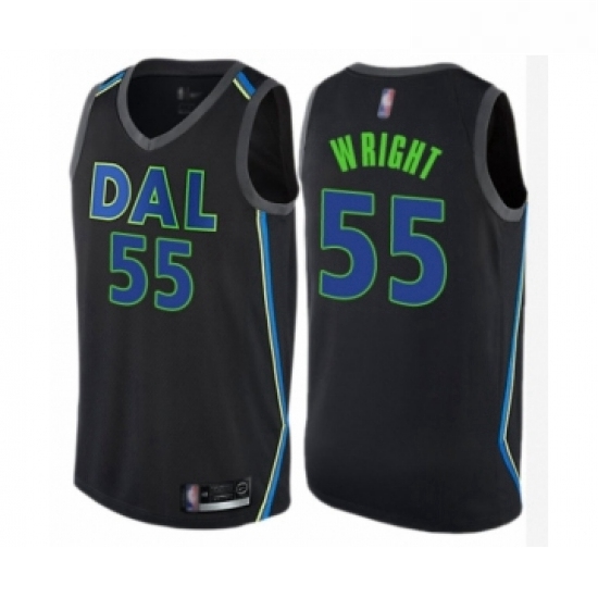 Youth Dallas Mavericks 55 Delon Wright Swingman Black Basketball Jersey City Edition