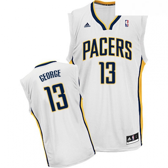 Youth Adidas Indiana Pacers 13 Paul George Swingman White Home NBA Jersey