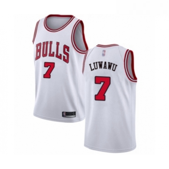 Youth Chicago Bulls 7 Timothe Luwawu Swingman White Basketball Jersey Association Edition