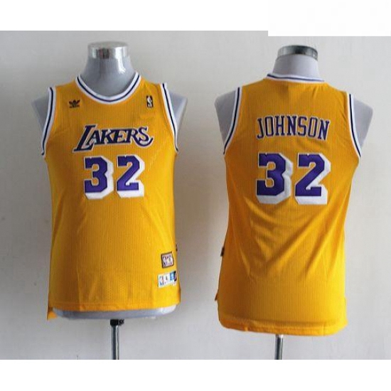 Youth Adidas Los Angeles Lakers 32 Magic Johnson Authentic Gold 