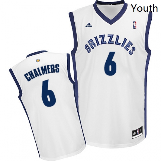 Youth Adidas Memphis Grizzlies 6 Mario Chalmers Swingman White H