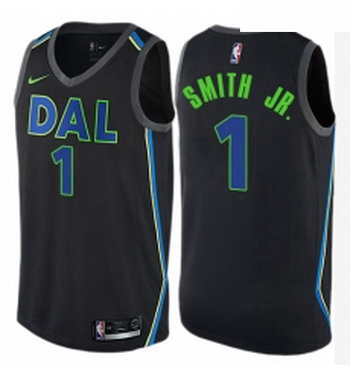 Youth Nike Dallas Mavericks 1 Dennis Smith Jr Swingman Black NBA