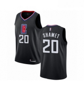 Youth Los Angeles Clippers 20 Landry Shamet Swingman Black Basketball Jersey Statement Edition