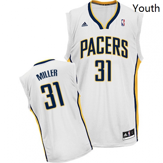 Youth Adidas Indiana Pacers 31 Reggie Miller Swingman White Home