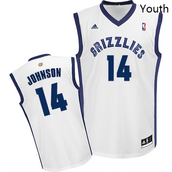 Youth Adidas Memphis Grizzlies 14 Brice Johnson Swingman White Home NBA Jersey