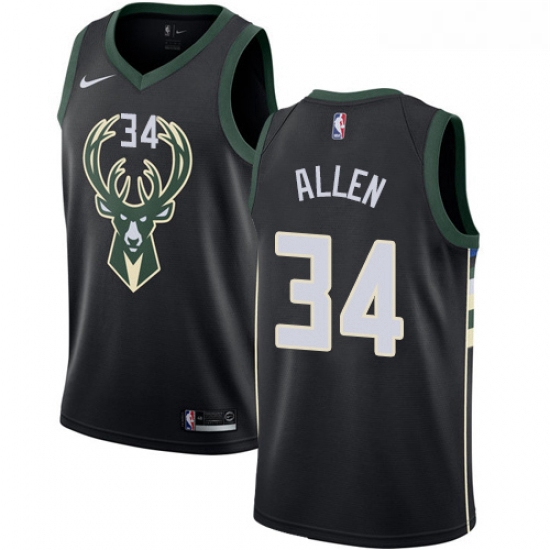 Youth Adidas Milwaukee Bucks 34 Ray Allen Authentic Black Altern