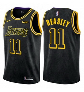 Youth Nike Los Angeles Lakers 11 Michael Beasley Swingman Black NBA Jersey City Edition