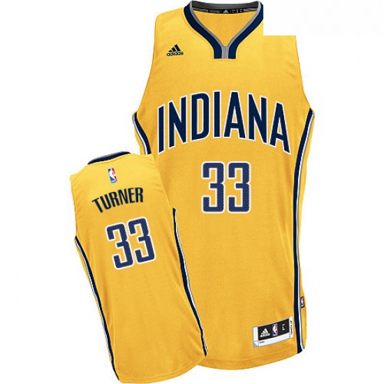 Youth Adidas Indiana Pacers 33 Myles Turner Swingman Gold Altern