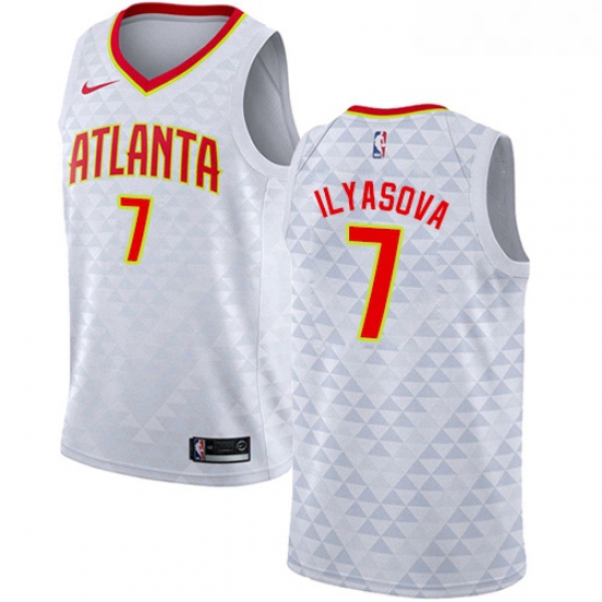Youth Nike Atlanta Hawks 7 Ersan Ilyasova Authentic White NBA Je