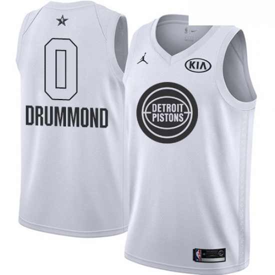 Youth Nike Detroit Pistons 0 Andre Drummond Swingman White 2018 