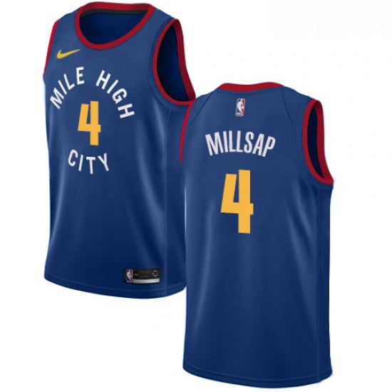 Youth Nike Denver Nuggets 4 Paul Millsap Swingman Light Blue Alternate NBA Jersey Statement Edition