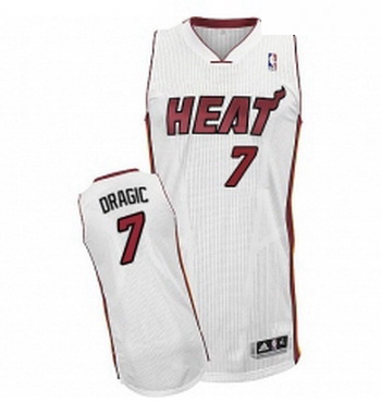 Youth Adidas Miami Heat 7 Goran Dragic Authentic White Home NBA 