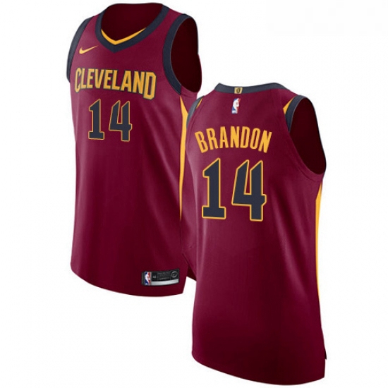 Youth Nike Cleveland Cavaliers 14 Terrell Brandon Authentic Maroon Road NBA Jersey Icon Edition