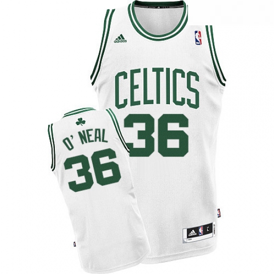 Youth Adidas Boston Celtics 36 Shaquille ONeal Swingman White Home NBA Jersey