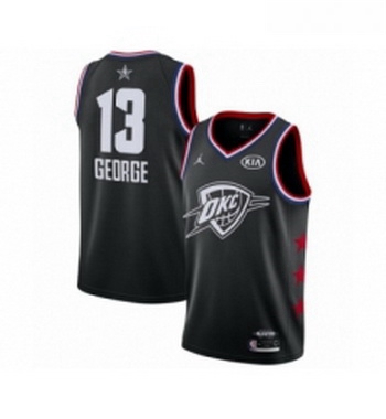 Youth Jordan Oklahoma City Thunder 13 Paul George Swingman Black 2019 All Star Game Basketball Jerse