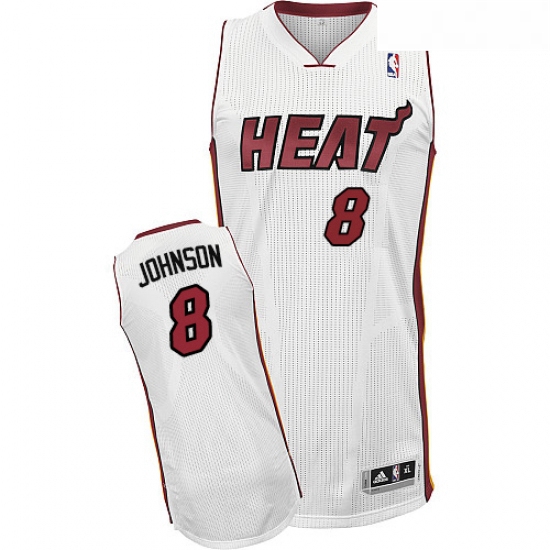 Youth Adidas Miami Heat 8 Tyler Johnson Authentic White Home NBA Jersey