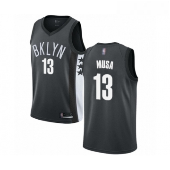 Youth Brooklyn Nets 13 Dzanan Musa Swingman Gray Basketball Jersey Statement Edition