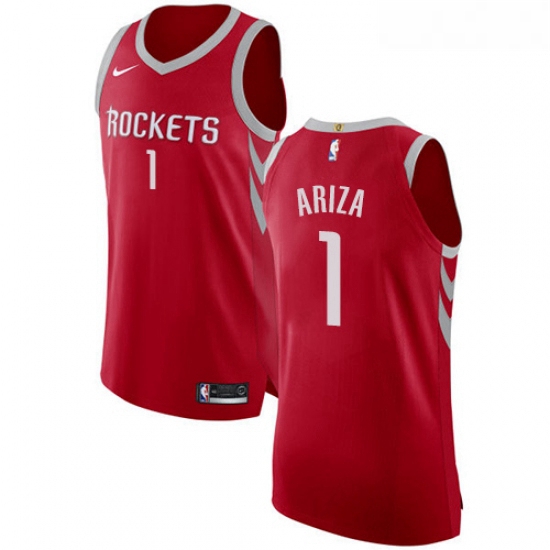 Youth Nike Houston Rockets 1 Trevor Ariza Authentic Red Road NBA Jersey Icon Edition