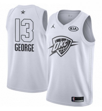 Youth Nike Jordan Oklahoma City Thunder 13 Paul George Swingman White 2018 All Star Game NBA Jersey