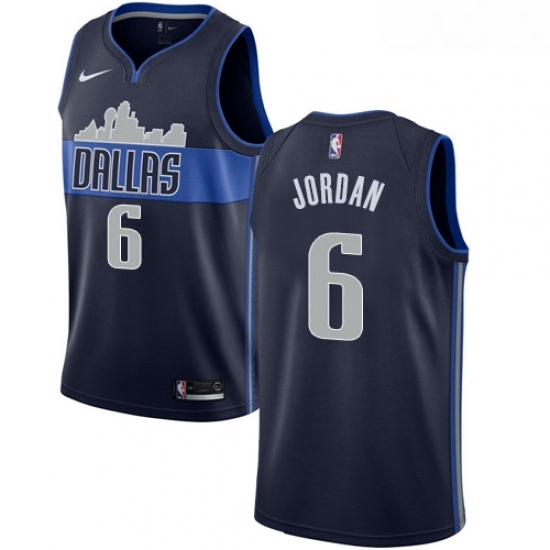 Youth Nike Dallas Mavericks 6 DeAndre Jordan Swingman Navy Blue NBA Jersey Statement Edition