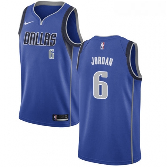 Youth Nike Dallas Mavericks 6 DeAndre Jordan Swingman Royal Blue NBA Jersey Icon Edition