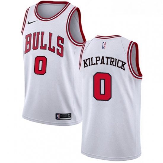 Youth Nike Chicago Bulls 0 Sean Kilpatrick Swingman White NBA Jersey Association Edition