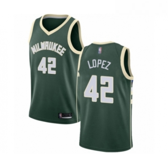 Youth Milwaukee Bucks 42 Robin Lopez Swingman Green Basketball Jersey Icon Edition