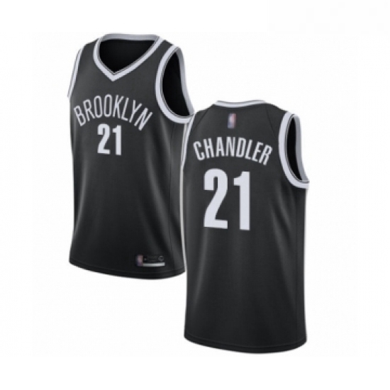 Youth Brooklyn Nets 21 Wilson Chandler Authentic Black Basketball Jersey Icon Edition