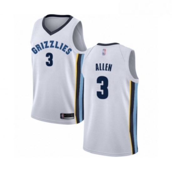 Youth Memphis Grizzlies 3 Grayson Allen Swingman White Basketball Jersey Association Edition