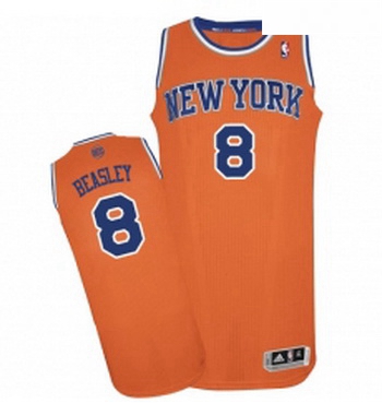 Youth Adidas New York Knicks 8 Michael Beasley Authentic Orange Alternate NBA Jersey