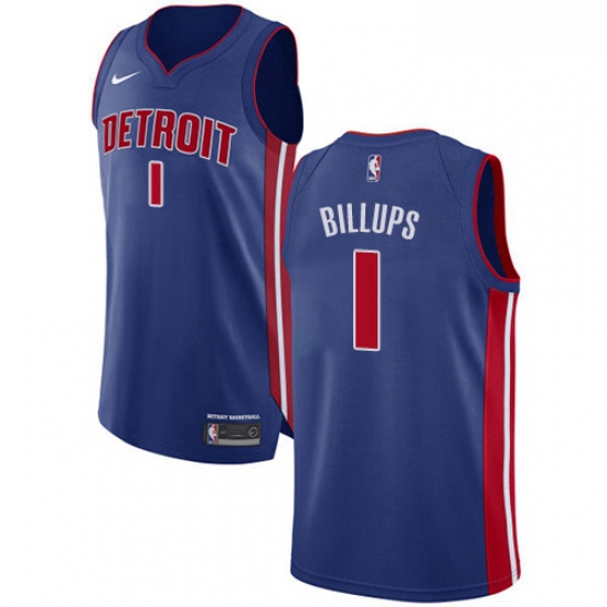 Youth Nike Detroit Pistons 1 Chauncey Billups Authentic Royal Blue Road NBA Jersey Icon Edition