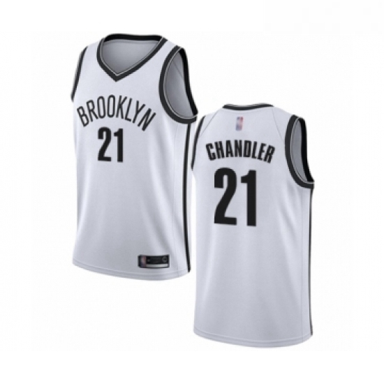 Youth Brooklyn Nets 21 Wilson Chandler Swingman White Basketball Jersey Association Edition