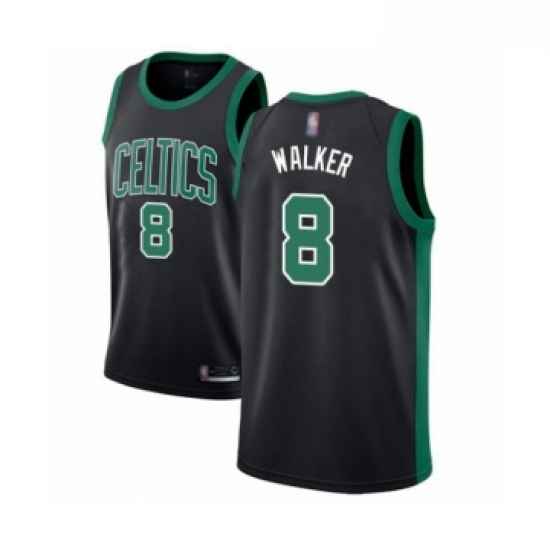 Youth Boston Celtics 8 Kemba Walker Swingman Black Basketball Jersey Statement Edition