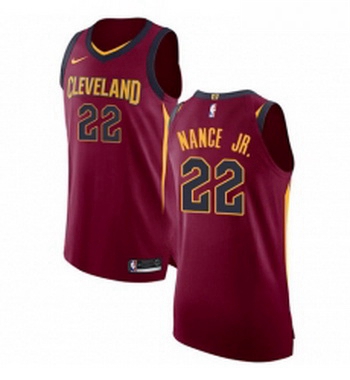 Youth Nike Cleveland Cavaliers 22 Larry Nance Jr Authentic Maroon NBA Jersey Icon Edition