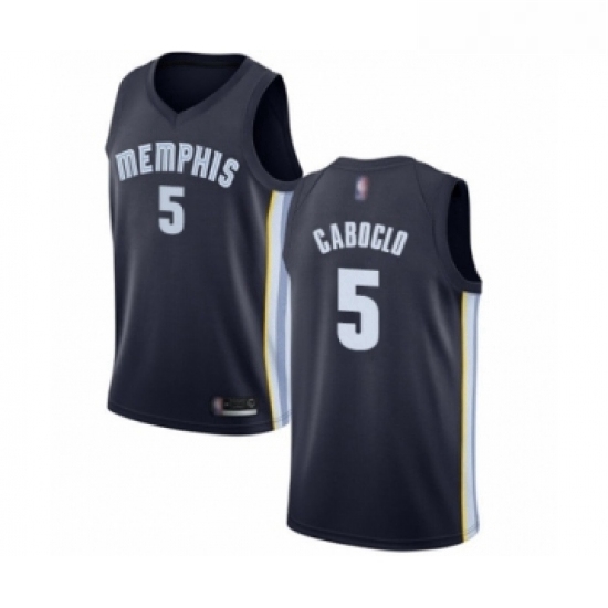 Youth Memphis Grizzlies 5 Bruno Caboclo Swingman Navy Blue Basketball Jersey Icon Edition